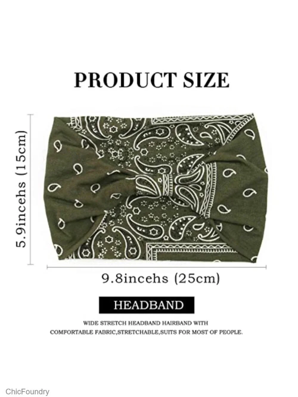 Wide Knotted Turban Headbands for Women Non Slip Yoga Workout Hair Wraps Boho